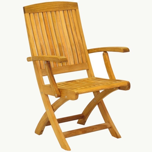 Braxton Folding Teak Arm Chair