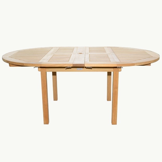 Chelsea 72" Teak Round Extendable Dining Table