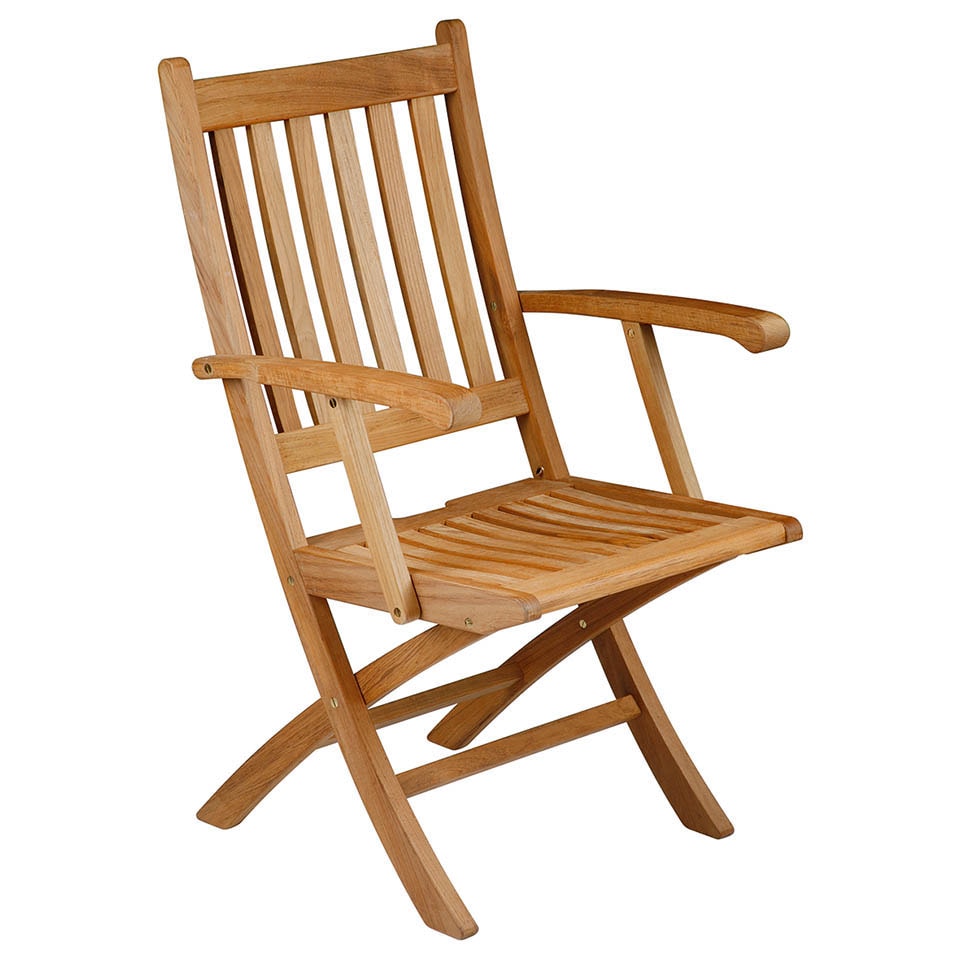 Ascot Folding Teak Arm Chair